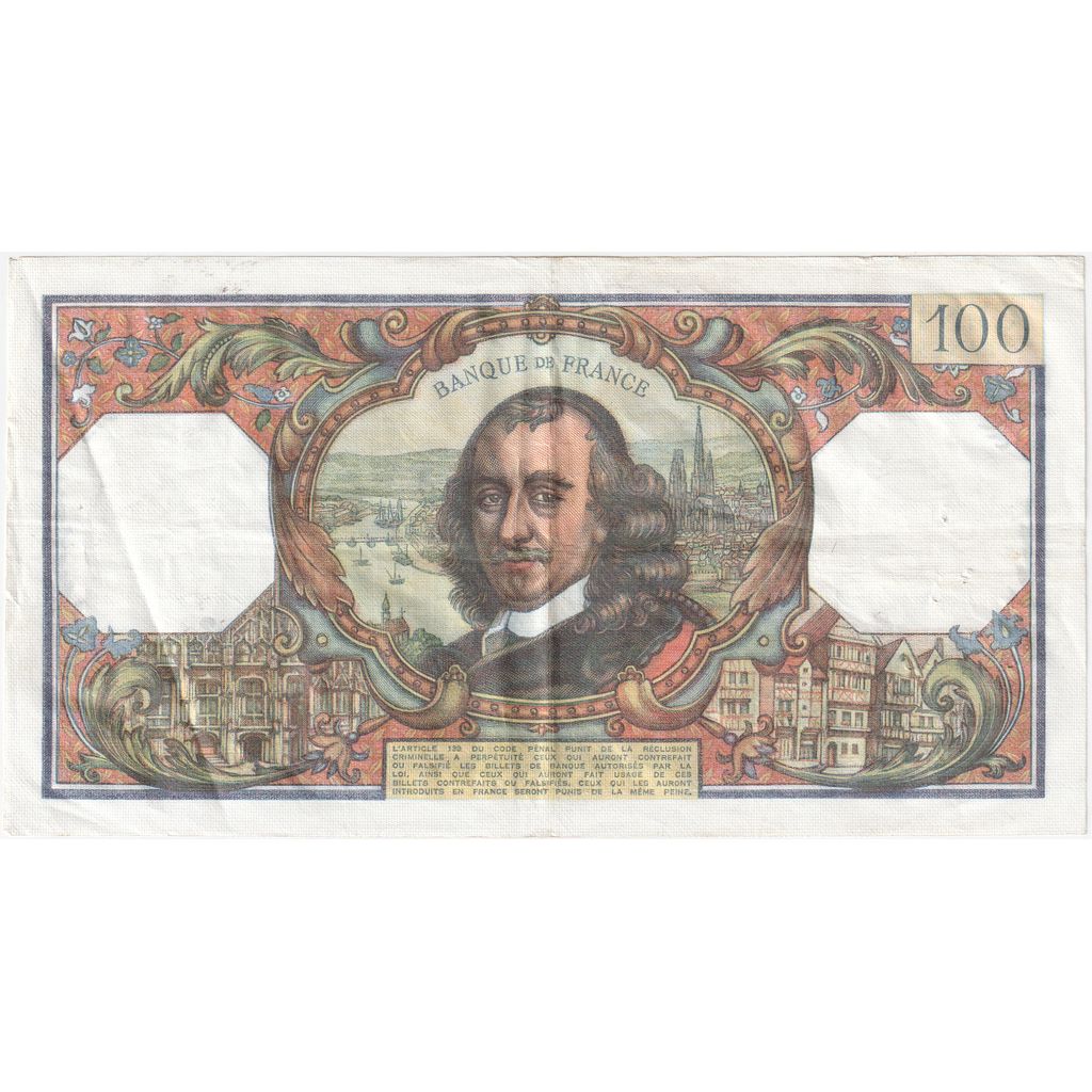 França, 100 Francs, Corneille, 1977-06-02, A.1079, AU(50-53)