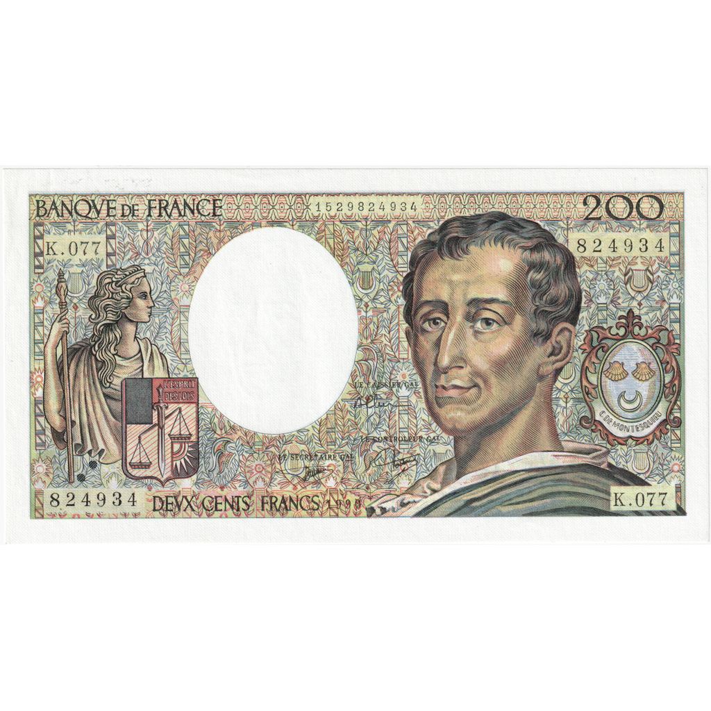 France, 200 Francs, Montesquieu, 1990, K.077, NEUF