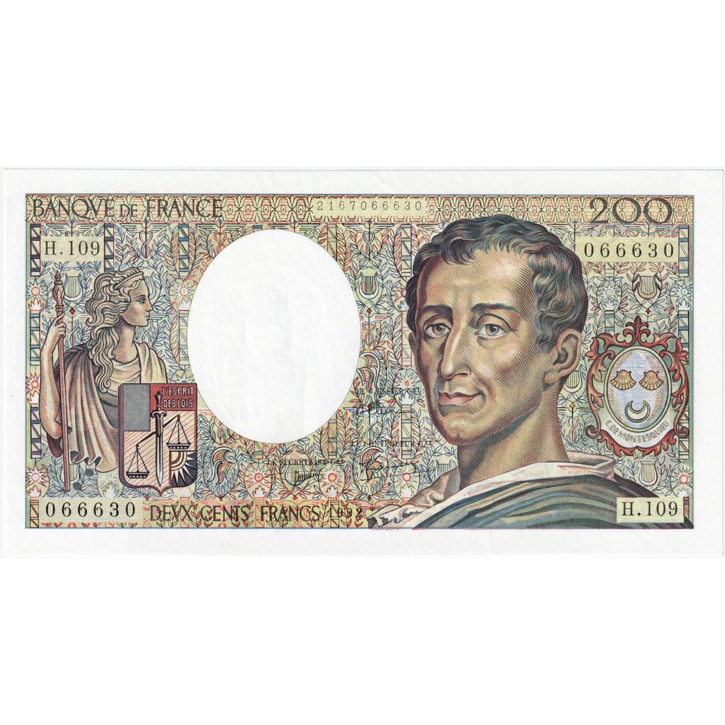 Francja, 200 Francs, Montesquieu, H.109, UNC(65-70)