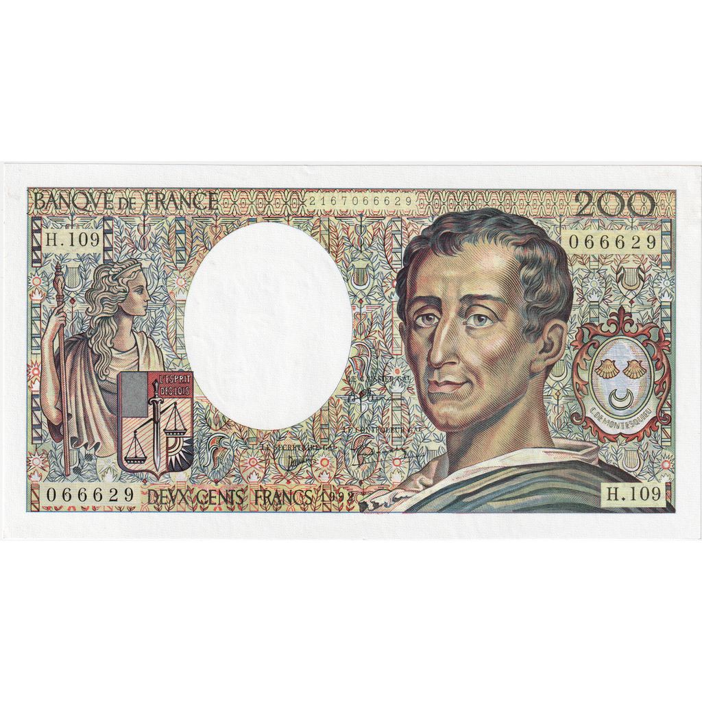 Francja, 200 Francs, Montesquieu, H.109, UNC(65-70)