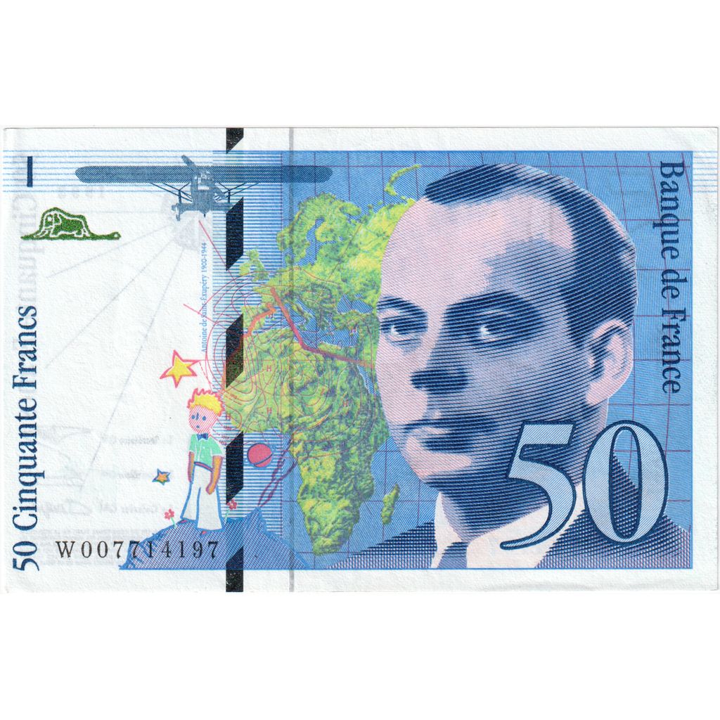 Francia, 50 Francs, St Exupéry, W.007, FDS