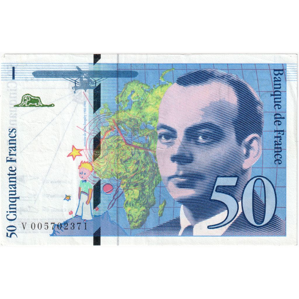 France, 50 Francs, St Exupéry, V.005, UNC(60-62)