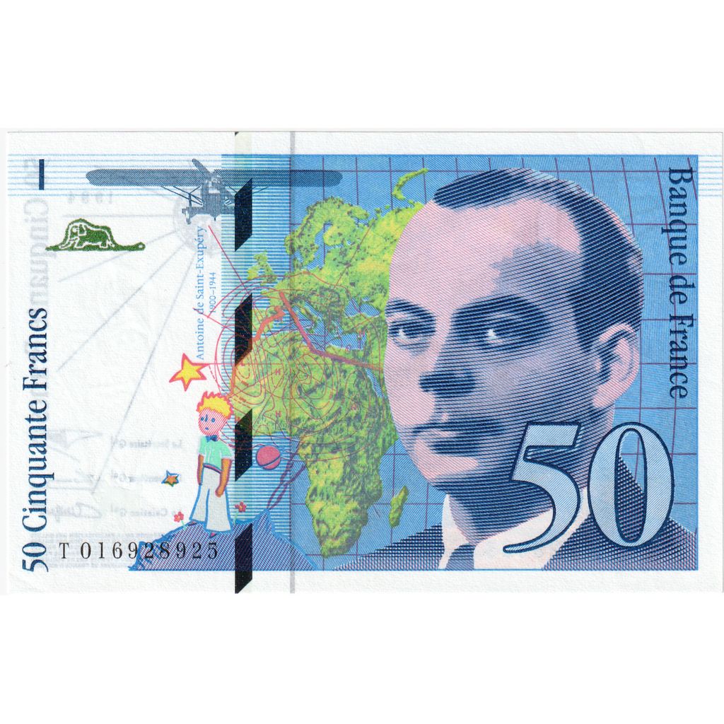France, 50 Francs, St Exupéry, T.016, UNC(65-70)