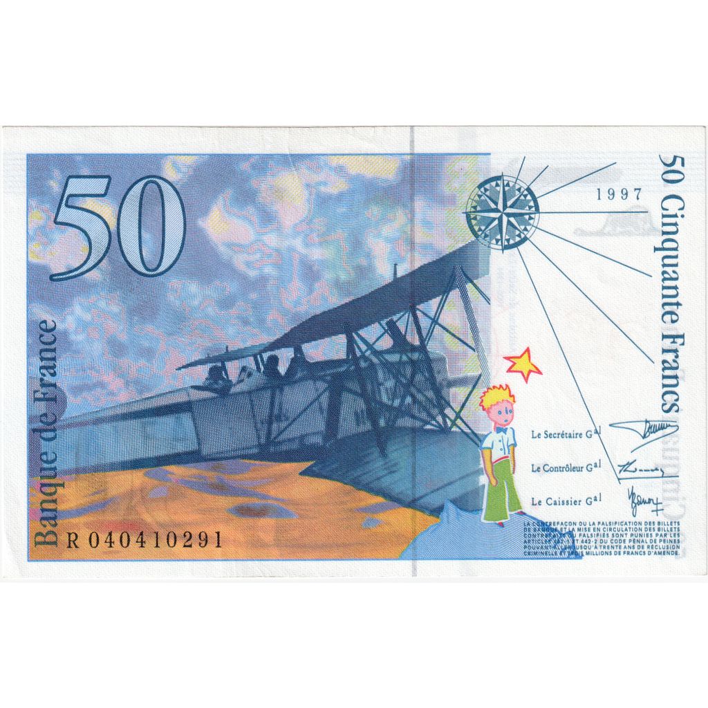 France, 50 Francs, St Exupéry, R.040, UNC(65-70)