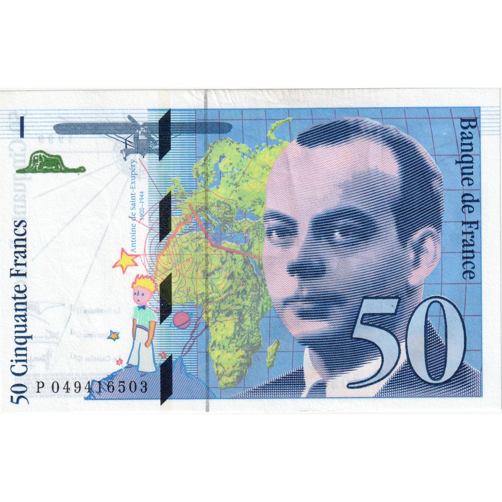France, 50 Francs, St Exupéry, P.049, UNC(64)