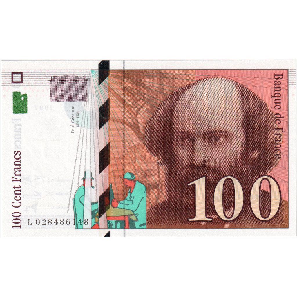 France, 100 Francs, Cézanne, l.028, UNC(63)