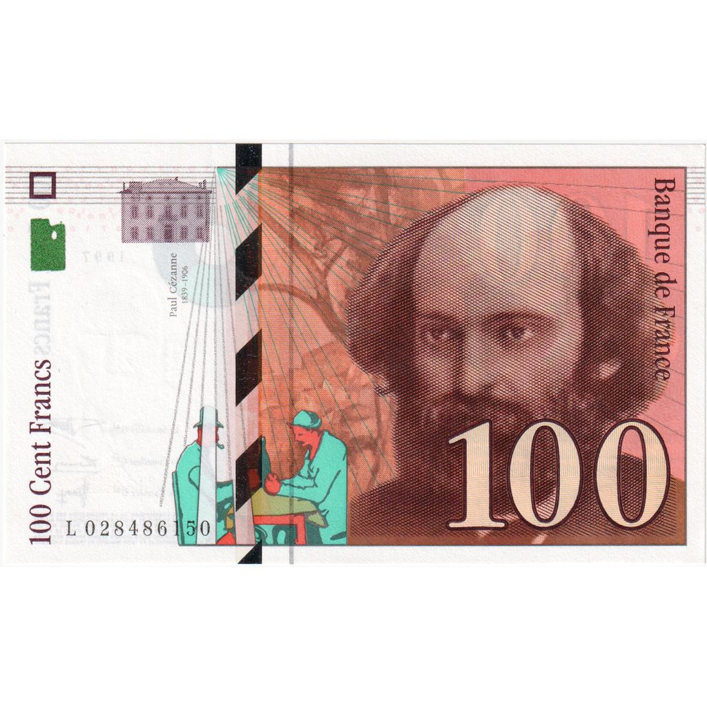 França, 100 Francs, Cézanne, l.028, UNC(65-70)