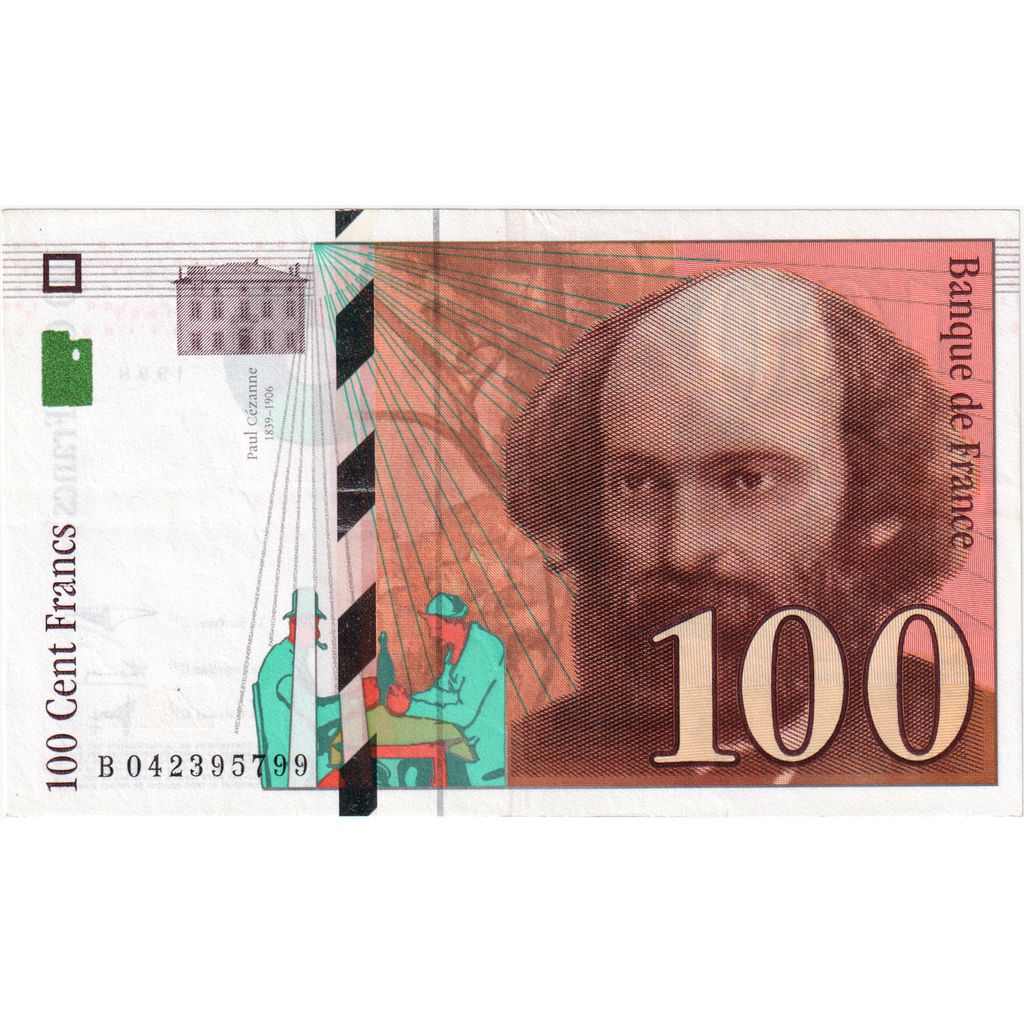 France, 100 Francs, Cézanne, B.042, UNC(65-70)