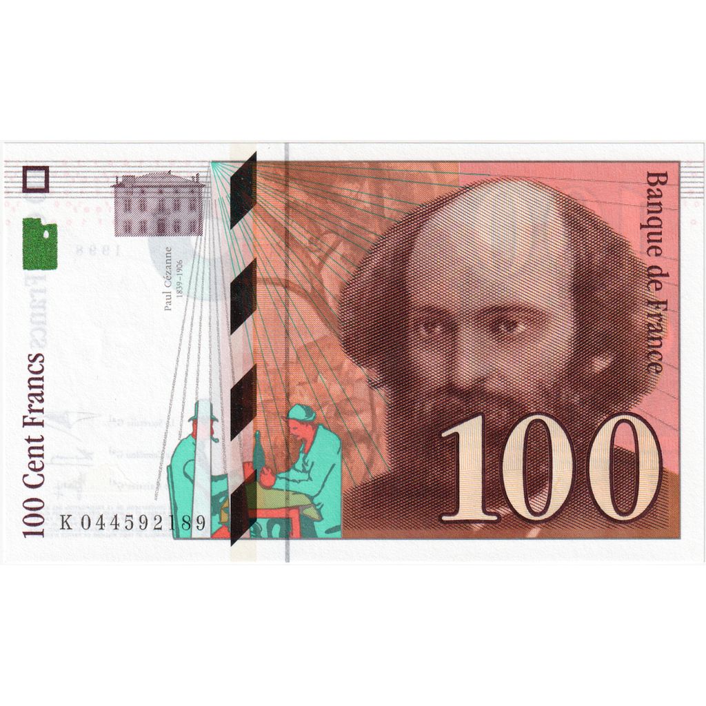 France, 100 Francs, Cézanne, K.044, UNC(65-70)