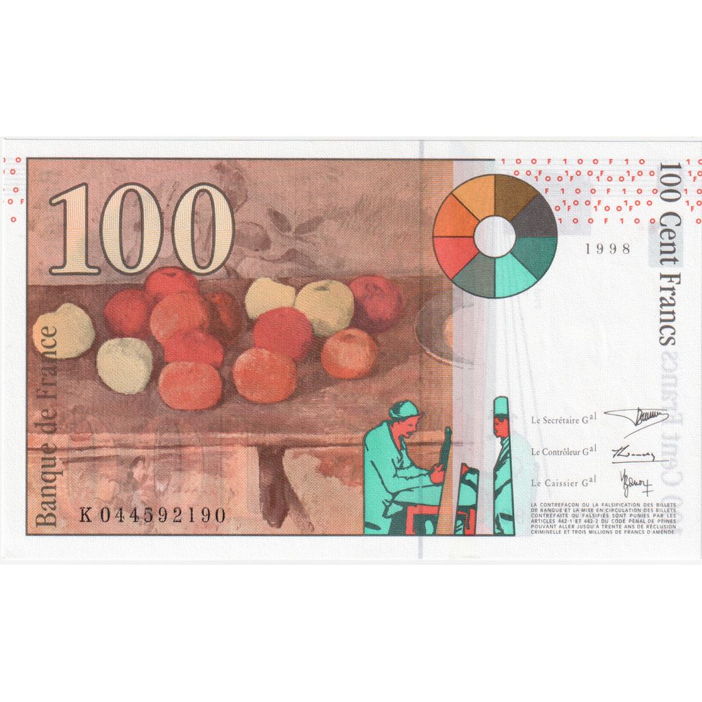 Frankrijk, 100 Francs, Cézanne, K.044, NIEUW