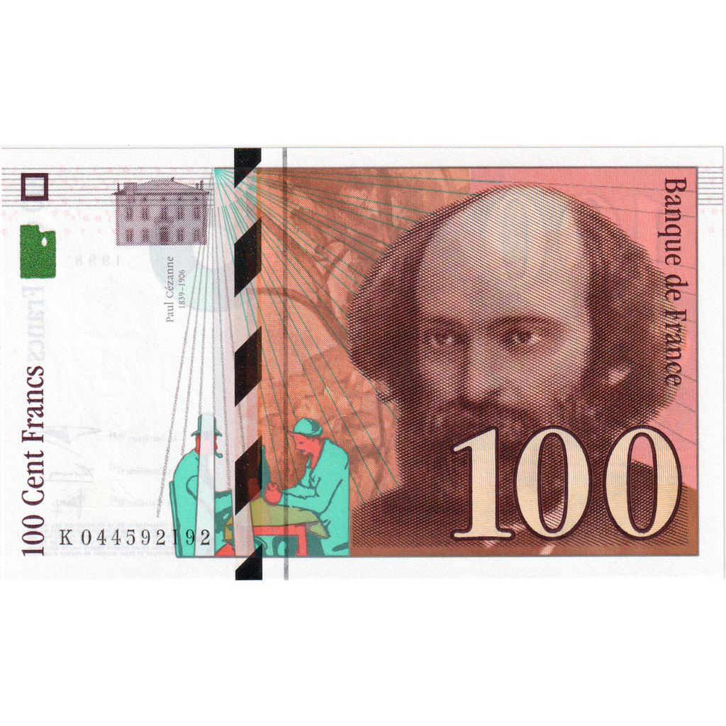 Francja, 100 Francs, Cézanne, K.044, UNC(65-70)