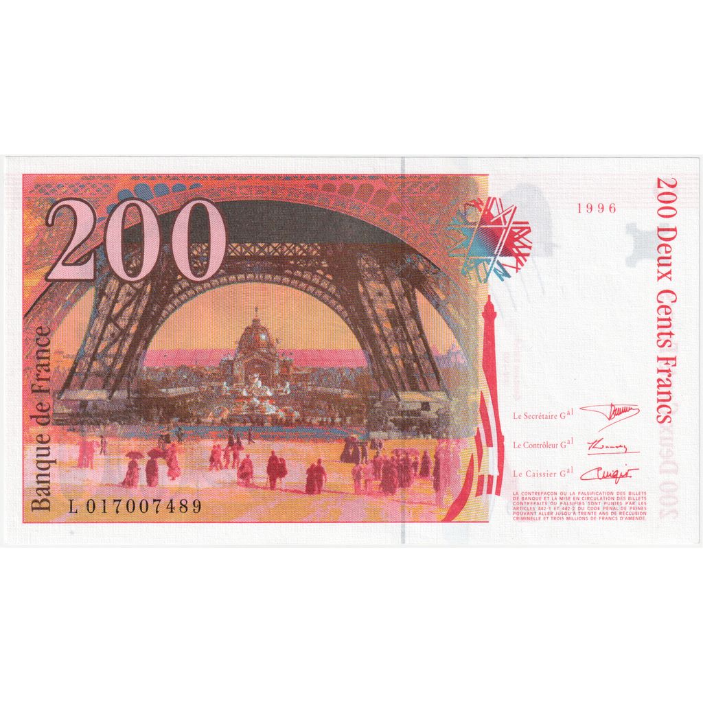 France, 200 Francs, Eiffel, L.017, UNC(63)