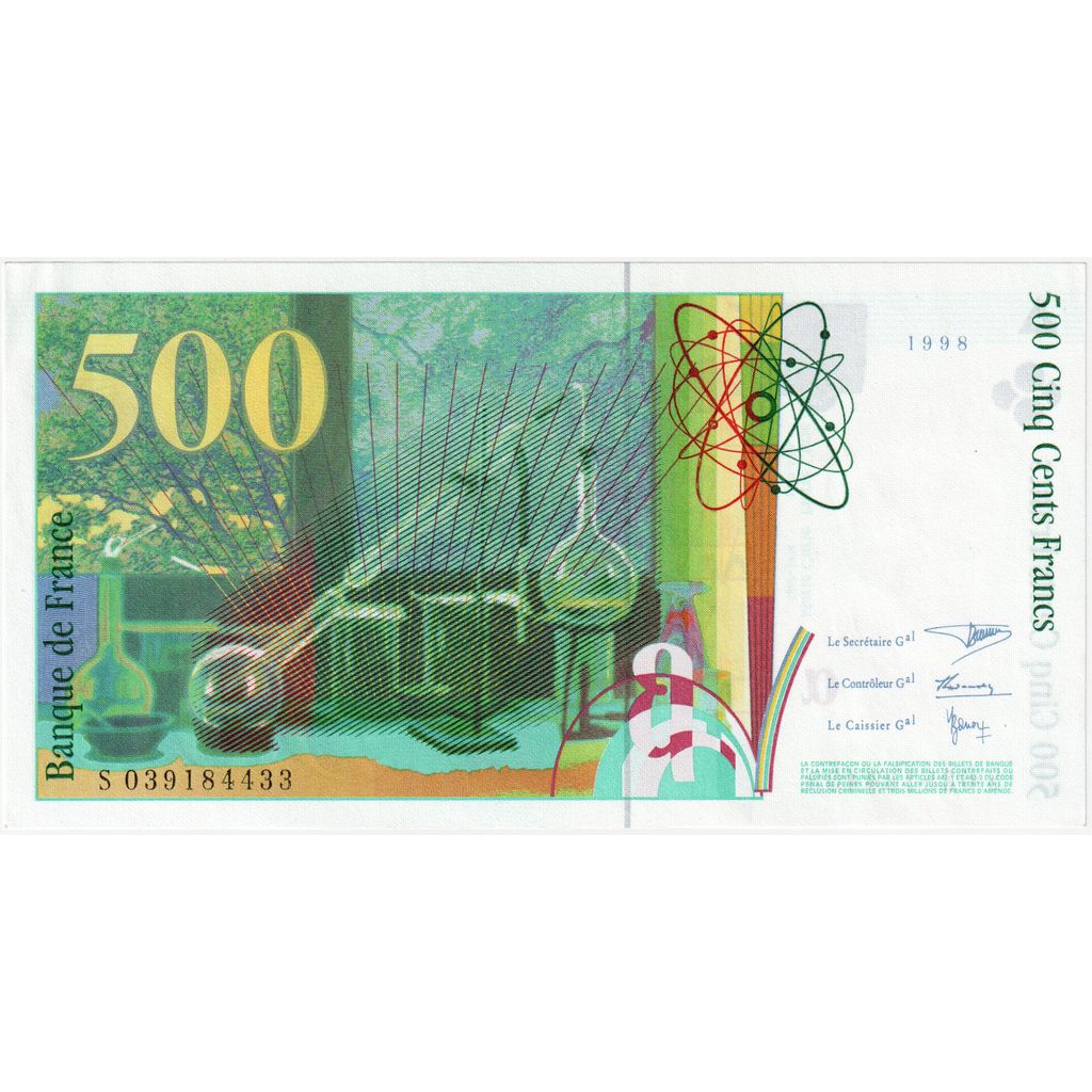 France, 500 Francs, Pierre et Marie Curie, S.039, NEUF