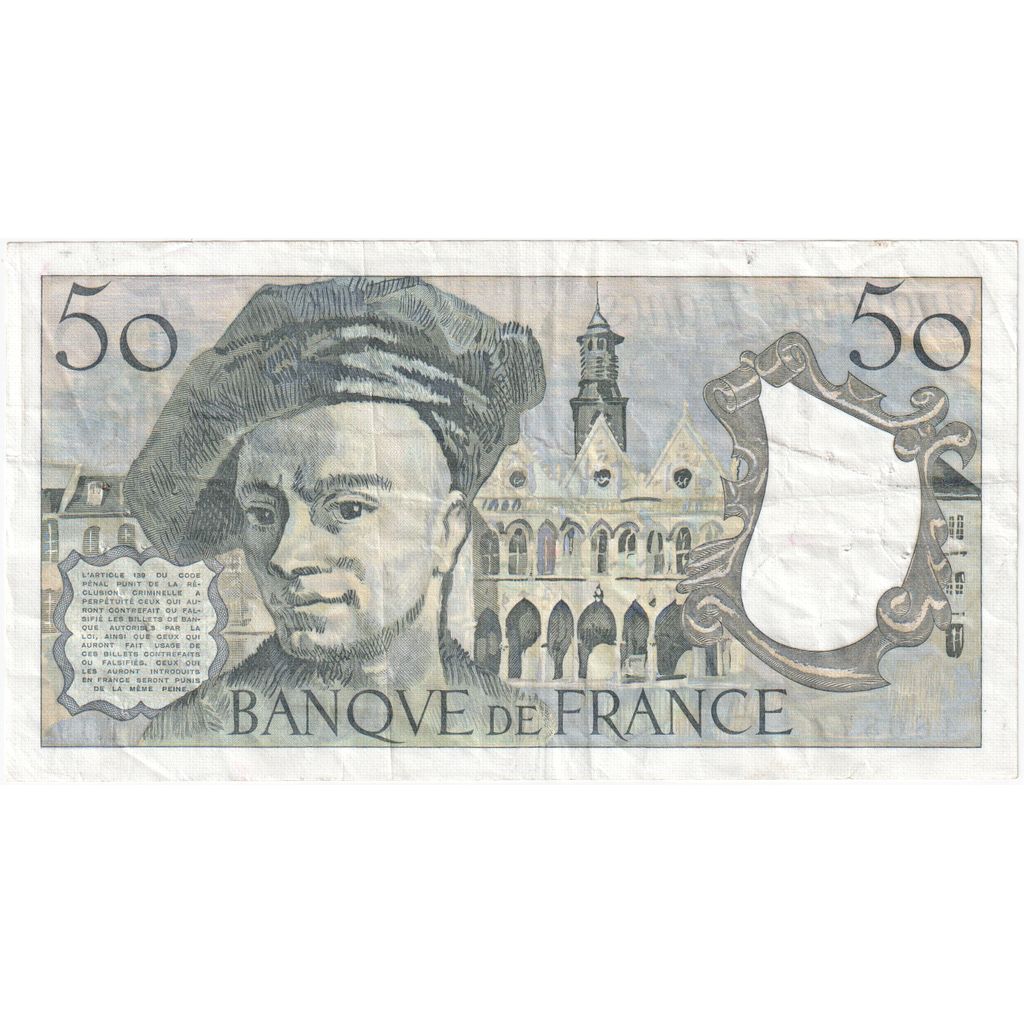 Francia, 50 Francs, Quentin de La Tour, T.19, BC+