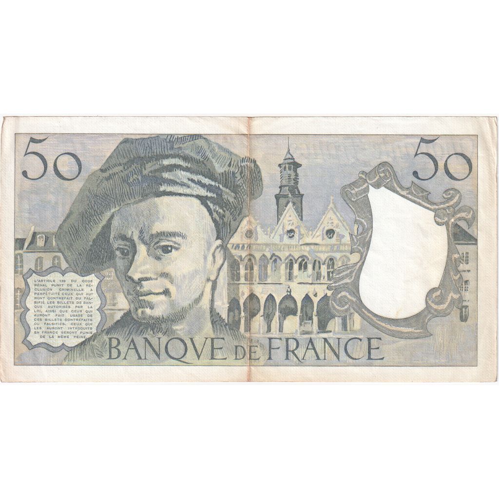France, 50 Francs, Quentin de La Tour, P.22, EF(40-45)