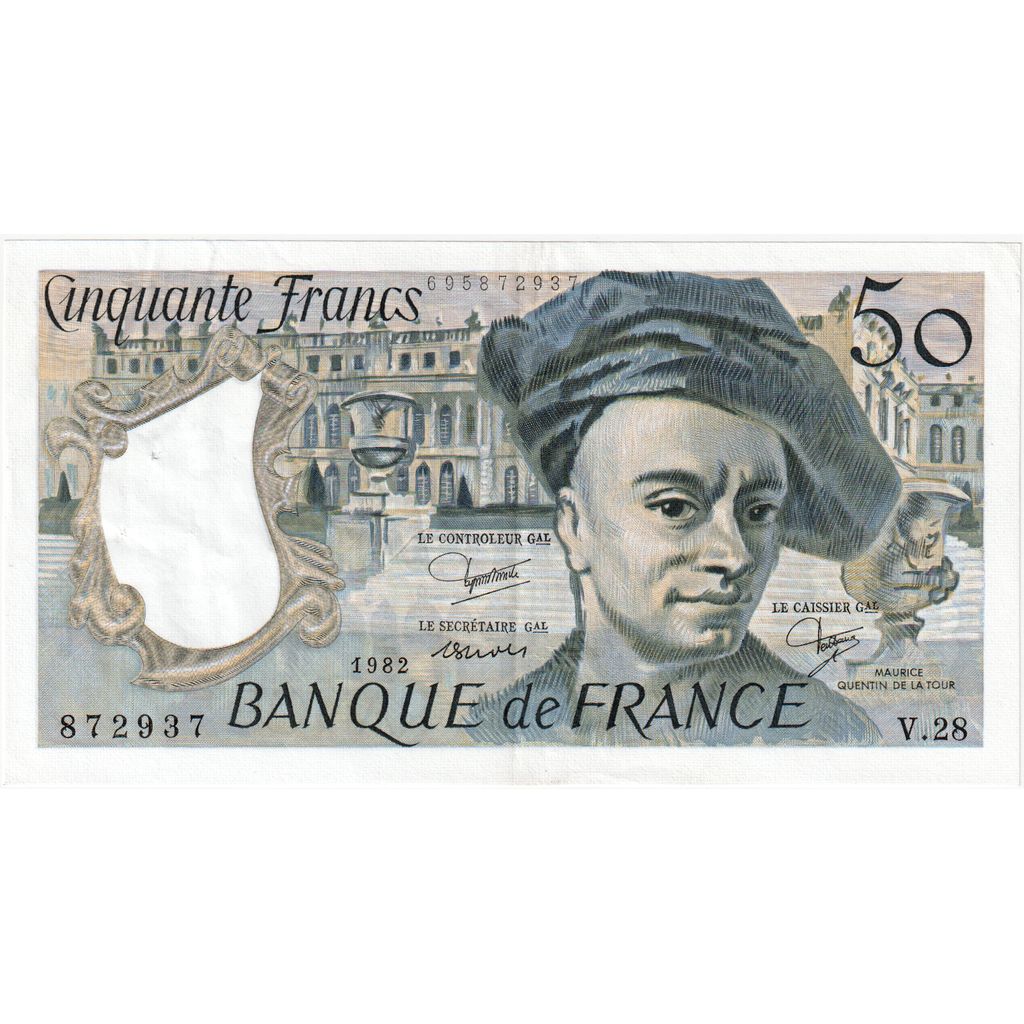 Francia, 50 Francs, Quentin de La Tour, V.28, MBC+