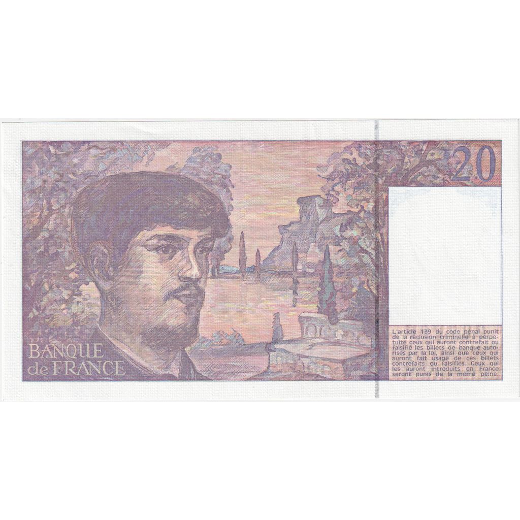 Frankrijk, 20 Francs, Debussy, B.027, NIEUW