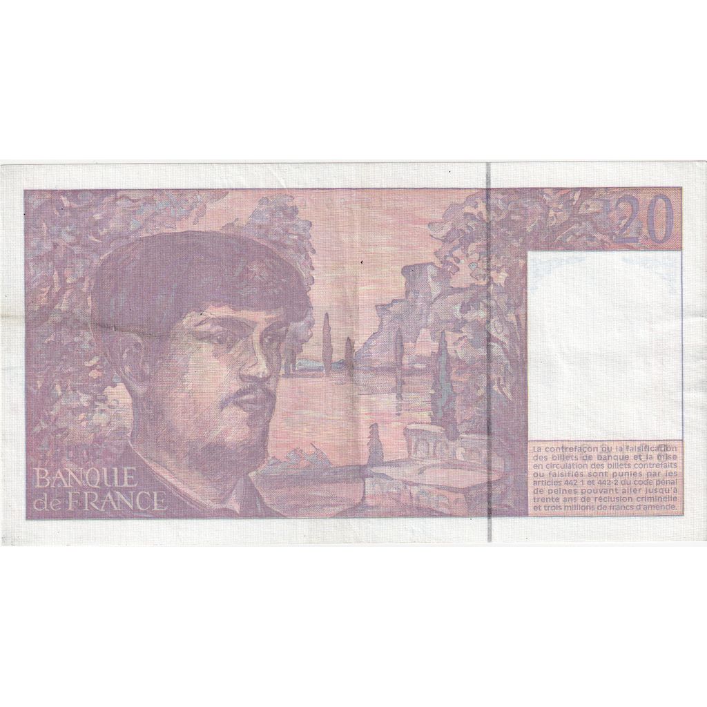 France, 20 Francs, Debussy, W.047, SUP