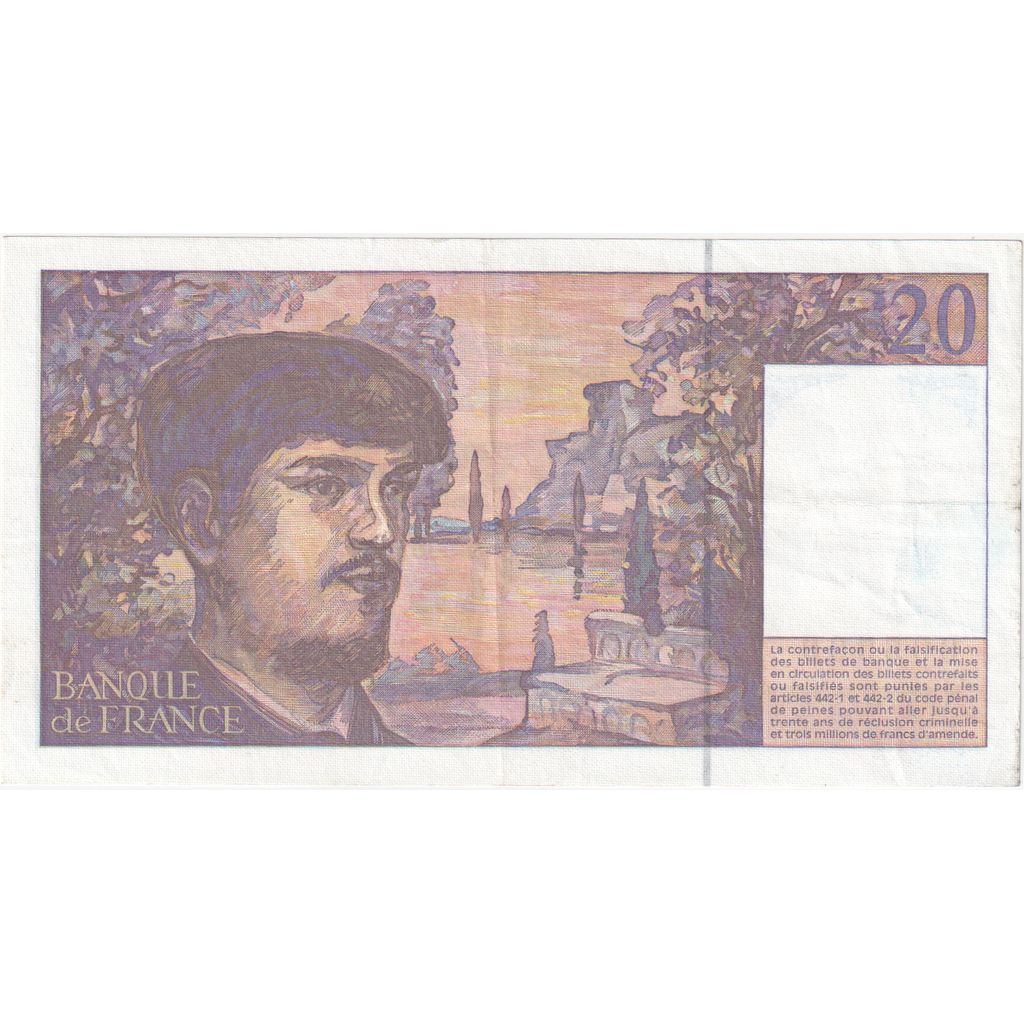 France, 20 Francs, Debussy, Z.056, SUP