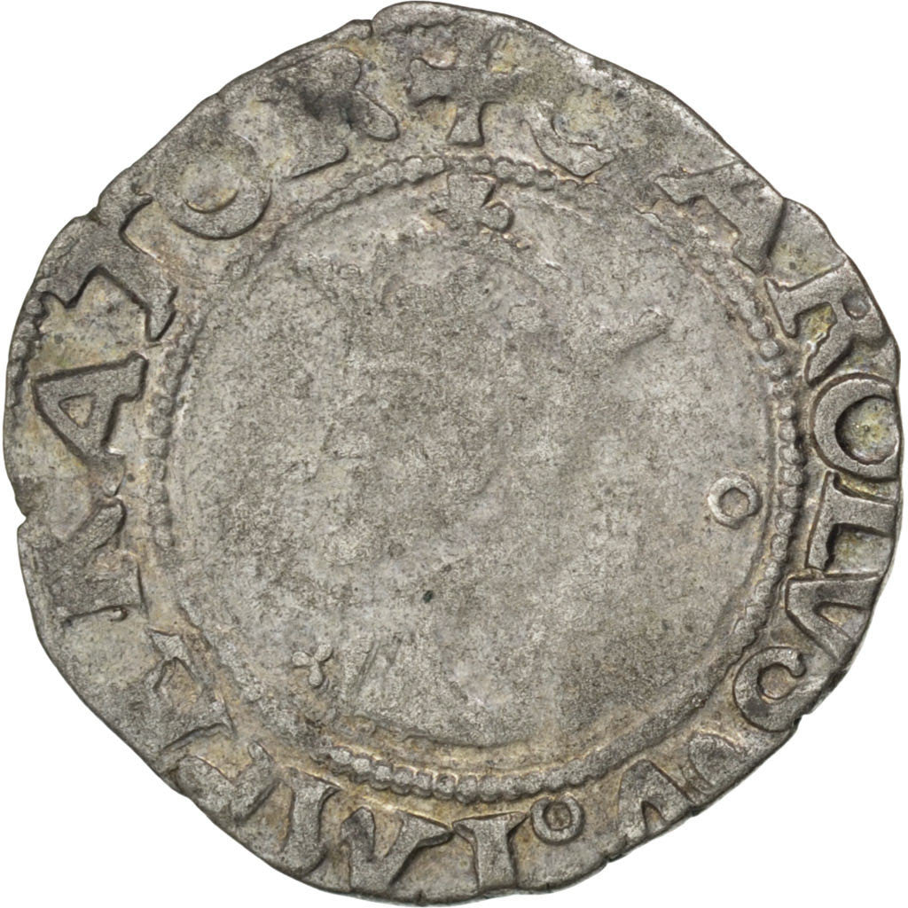 Moneta, Francja, 1/2 Carolus, 1550, Besançon, VF(30-35), Srebro, Boudeau:1295