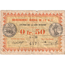 Ivory Coast, 0.50 Franc, 1917-11-02, SGE+, Gem UNC 65