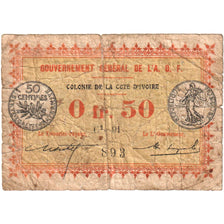 Ivoorkust, 0.50 Franc, 1917-11-02, B, Gem UNC 65
