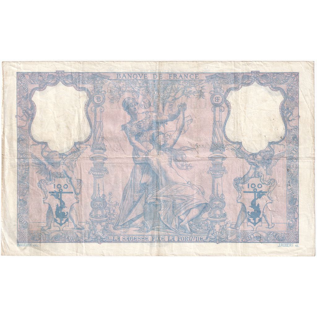 Frankrijk, 100 Francs, Bleu et Rose, 1907-12-04, R.5070, TTB