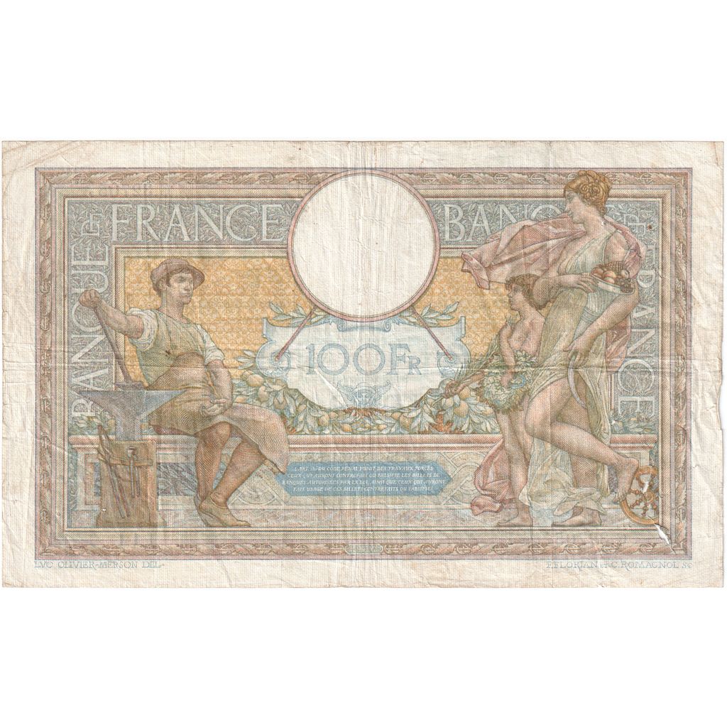 France, 100 Francs, Luc Olivier Merson, 1931-10-15, G.32705, VF(20-25)