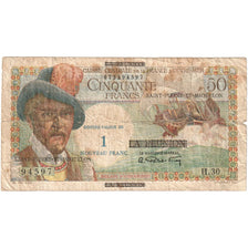 Saint Pierre and Miquelon, 1 Nouveau Franc on 50 Francs, H.30, AG(1-3)