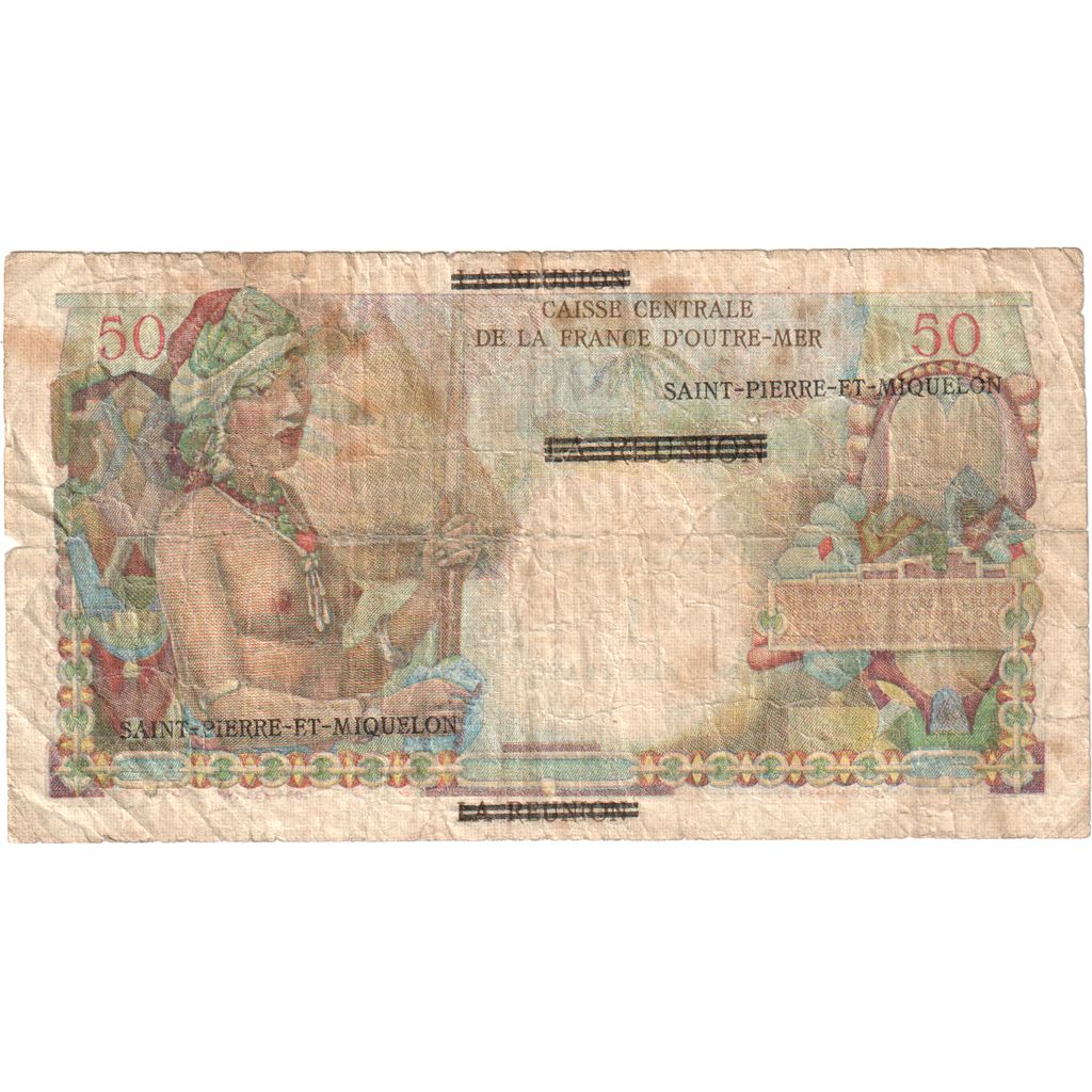 Saint Pierre and Miquelon, 1 Nouveau Franc on 50 Francs, H.30, AG(1-3)