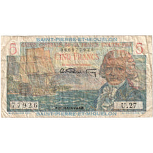 Saint Pierre and Miquelon, 5 Francs, Bougainville, Undated (1950-1960), U.27