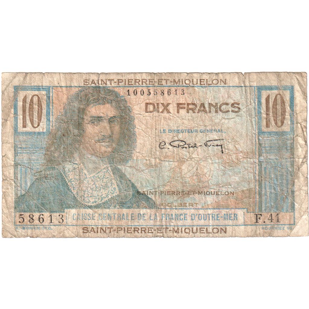 Saint Pierre and Miquelon, 10 Francs, F(12-15)