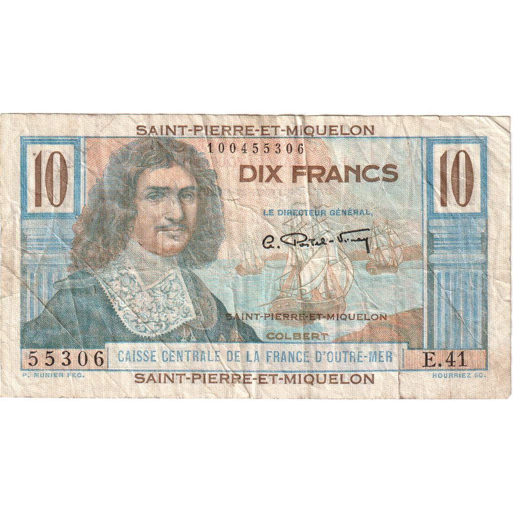 Saint Pierre and Miquelon, 10 Francs, F(12-15)