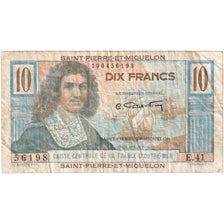 Saint Pierre and Miquelon, 10 Francs, VF(20-25)