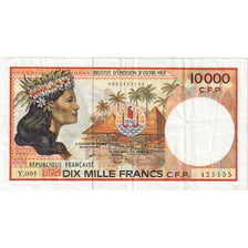 French Pacific Territories, 10,000 Francs, EF(40-45)