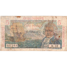 Guadeloupe, 5 Francs, TB