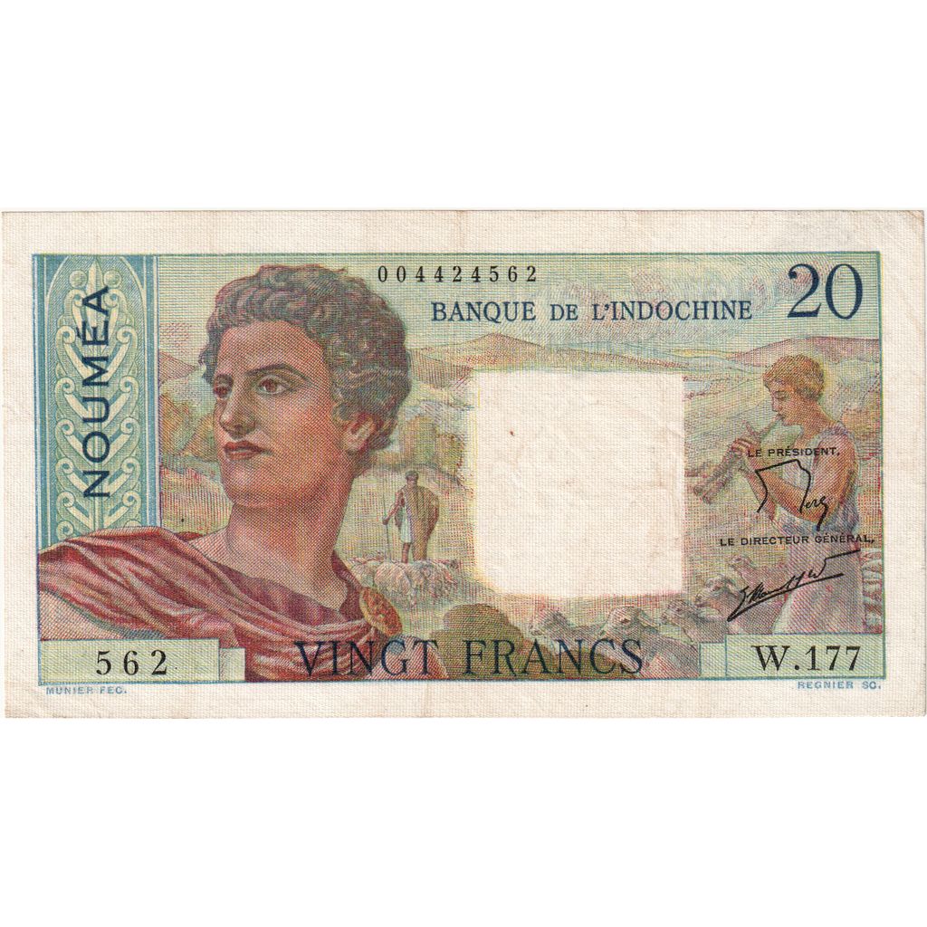 Nuova Caledonia, 20 Francs, NOUMÉA, SPL-