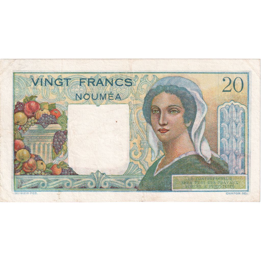 Nuova Caledonia, 20 Francs, NOUMÉA, SPL-