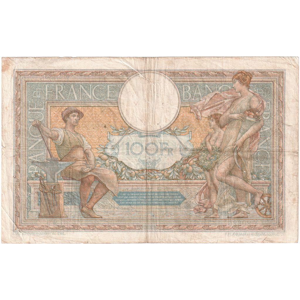 Frankrijk, 100 Francs, Luc Olivier Merson, 1928-02-21, Y.20625, TB+
