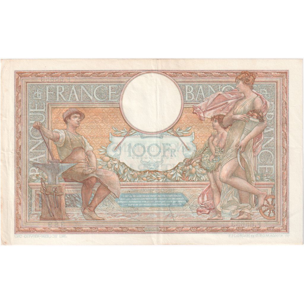 Francja, 100 Francs, Luc Olivier Merson, 1939-04-06, F.65653, AU(50-53)