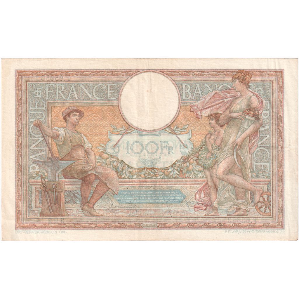 França, 100 Francs, Luc Olivier Merson, 1939-04-06, F.65653, AU(50-53)