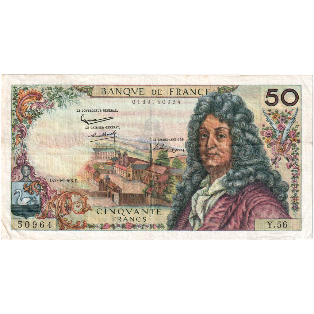 Francia, 50 Francs, Racine, 1963-05-02, Y.56, BC+