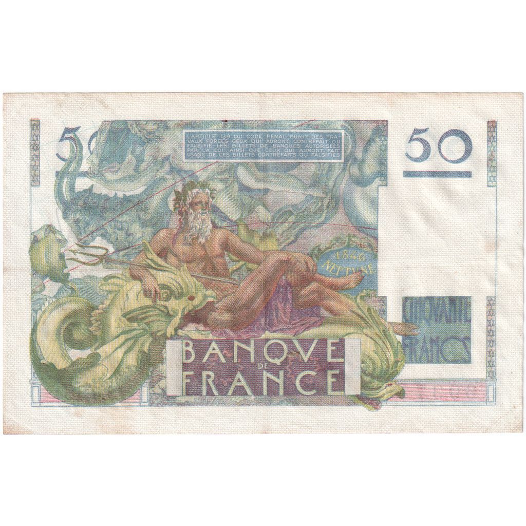 Frankrijk, 50 Francs, Le Verrier, 1949-05-19, B.138, SUP