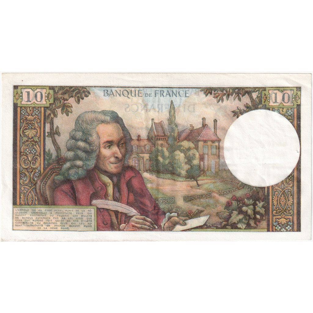 France, 10 Francs, Voltaire, 1970-03-05, B.576, B