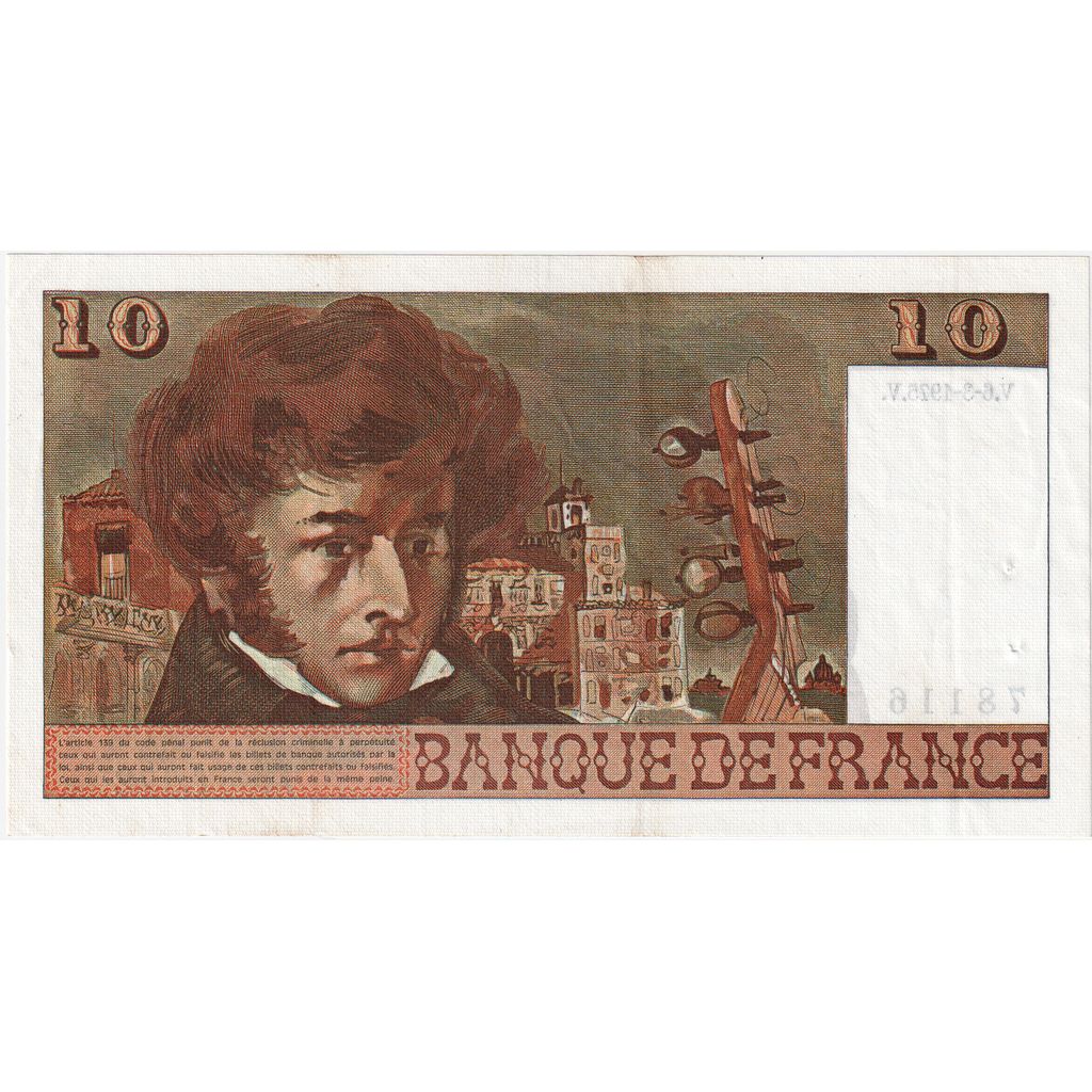 France, 10 Francs, Berlioz, 1975-03-06, T.172, UNC(63)