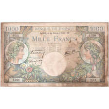 France, 1000 Francs, Commerce et Industrie, 1940-10-24, Z.226, VF(30-35)