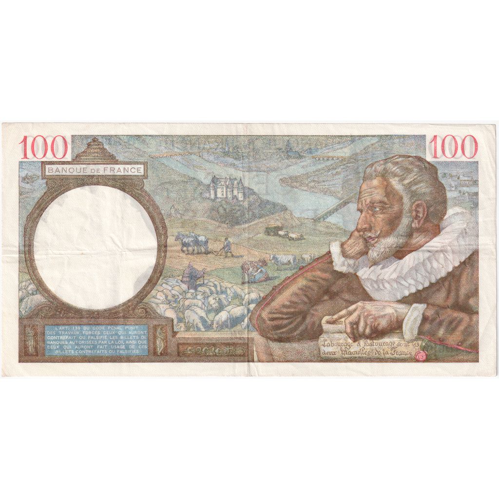 França, 100 Francs, Sully, 1940-05-16, Q.10999, EF(40-45)