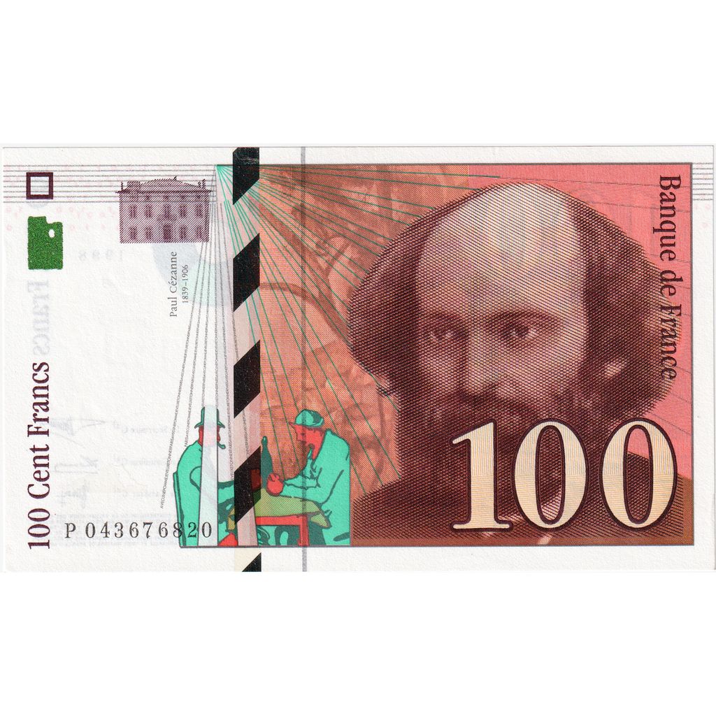 France, 100 Francs, Cézanne, 1998, P.043, UNC(65-70)