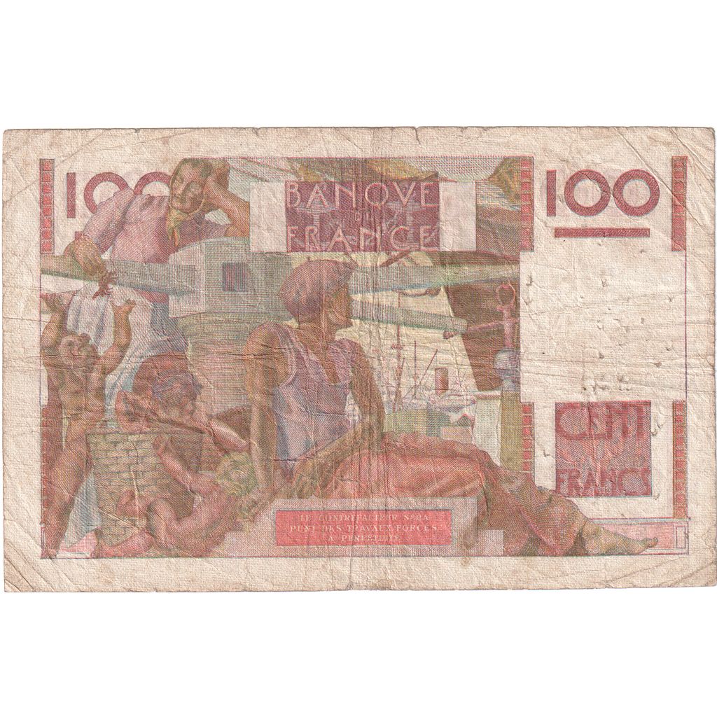 France, 100 Francs, Jeune Paysan, 1951-11-02, D.412, VF(20-25)