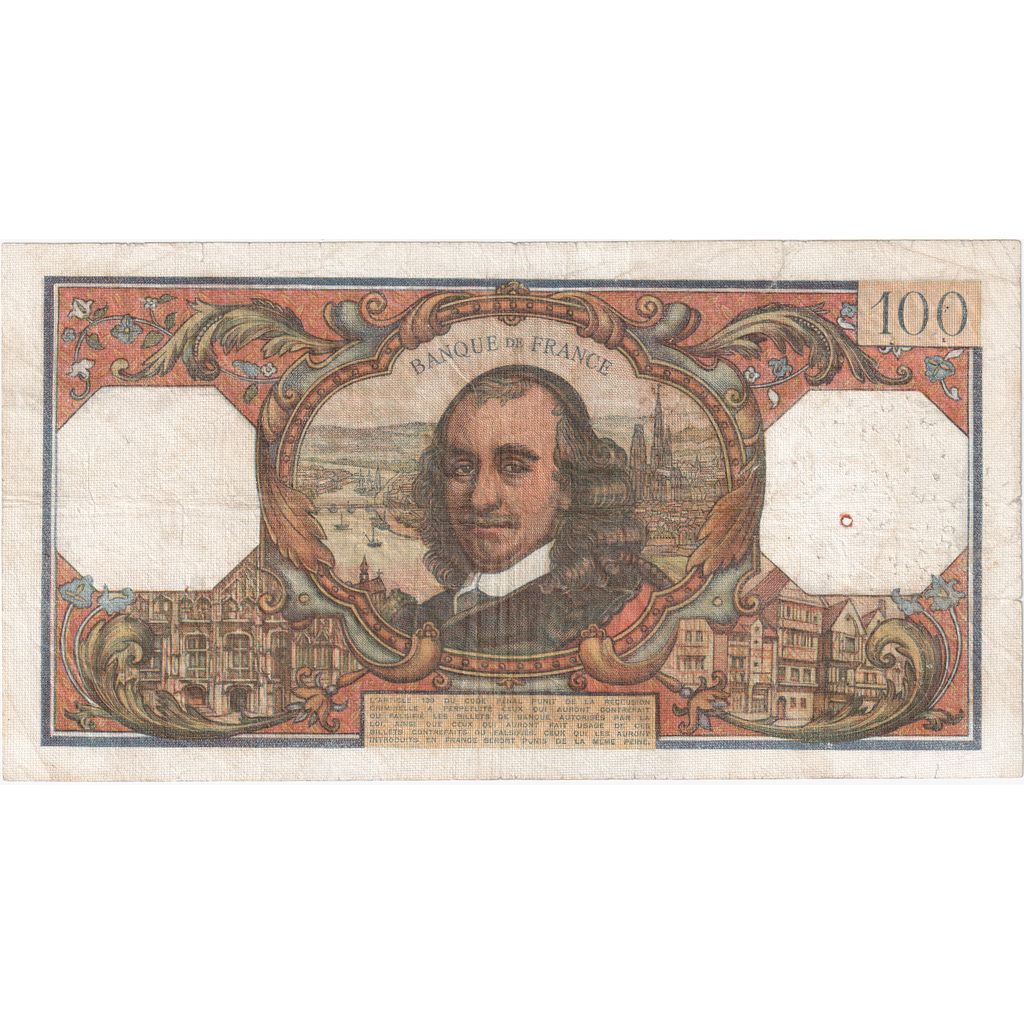 France, 100 Francs, Corneille, 1967-02-02, Y.210, VF(20-25)